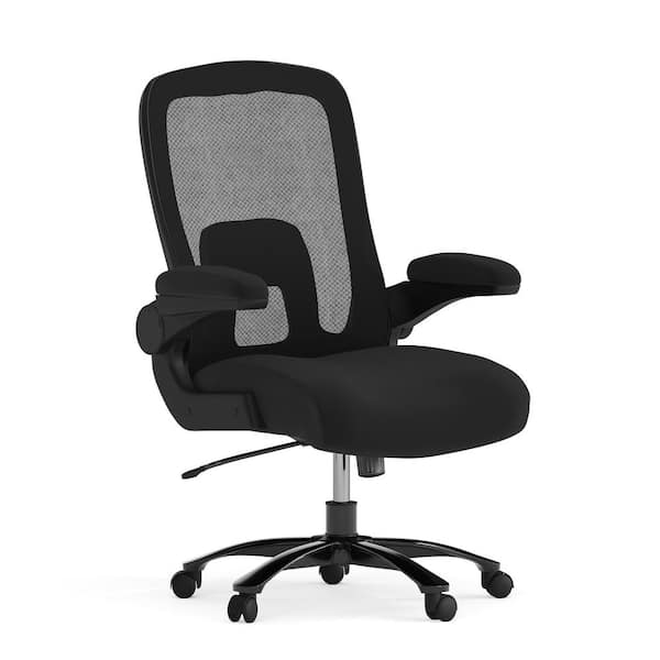 Flash Furniture Fabric Swivel Ergonomic Office Chair in Black
