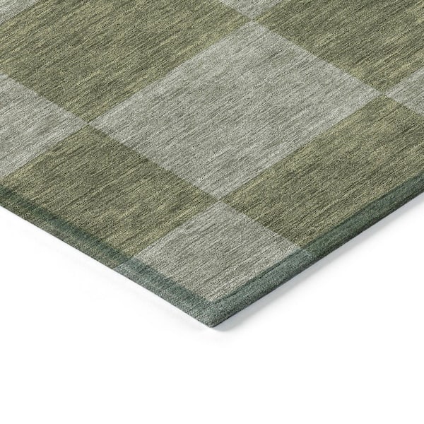 Chantille Machine Washable Indoor/Outdoor Abstract ACN2345 Olive 3 ft. x 5 ft. Area Rug