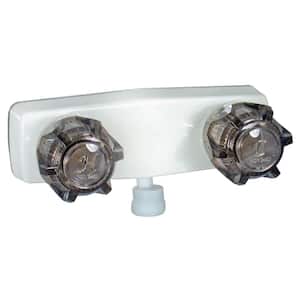 Dual Handle 4 in. Shower Valve with Vacuum Breaker - White