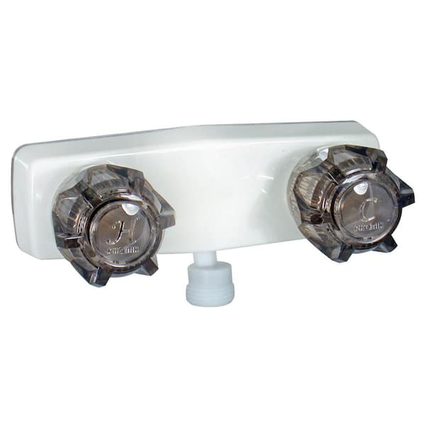 Valterra Dual Handle 4 in. Shower Valve with Vacuum Breaker - White
