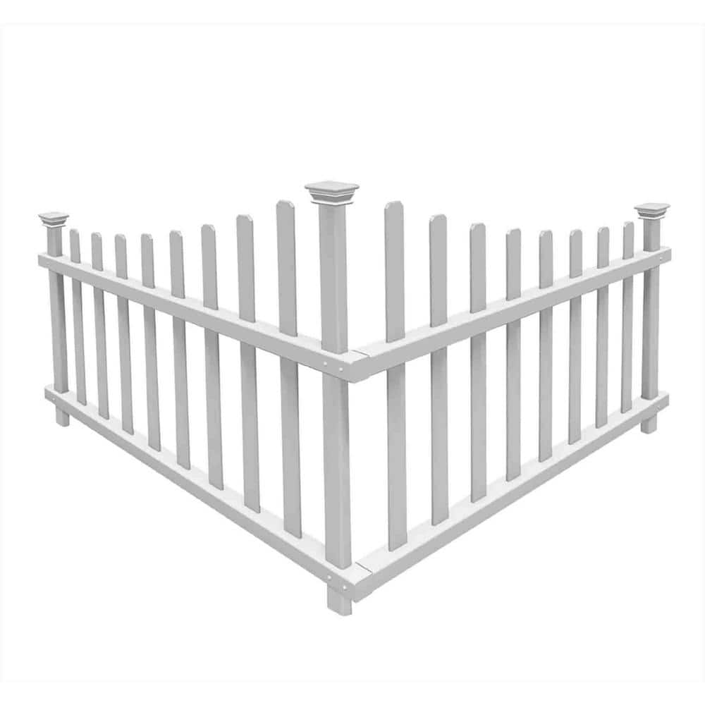 30 in. H x 40 in. L Vinyl Garden Fence (2-Panels)