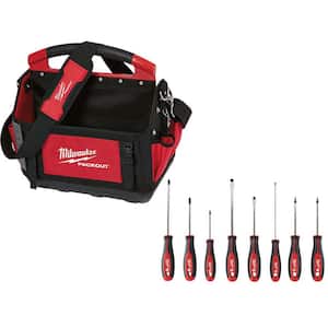 15 in. Packout Tote with Screwdriver Set (8-Piece)