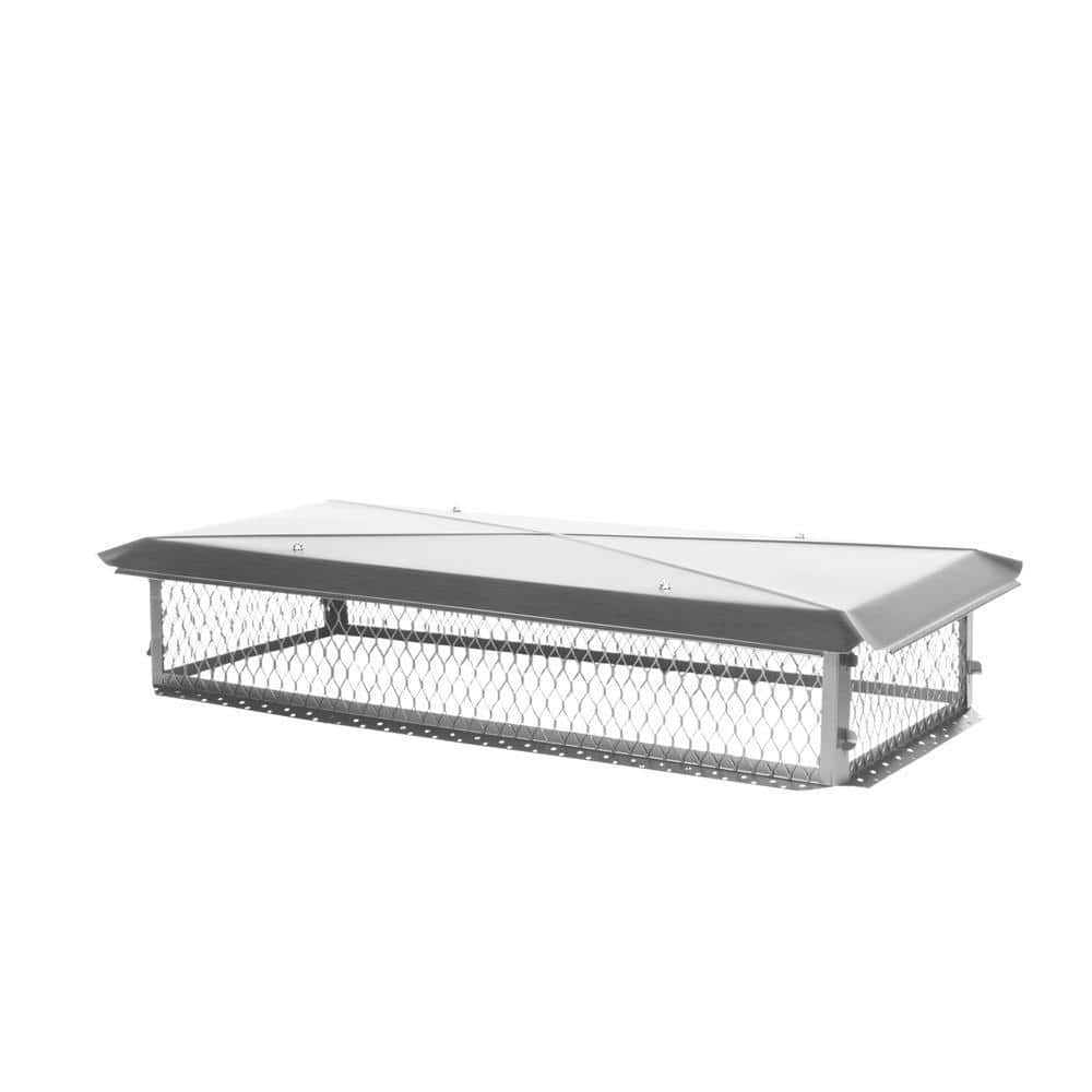 BigTop 29 in. x 17 in. x 8 in. H Chimney Cap in Stainless Steel BT1729K The Home Depot