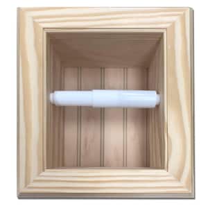 Tripoli Recessed Toilet Paper Holder in Unfinished Solid Wood with Picture Style Frame