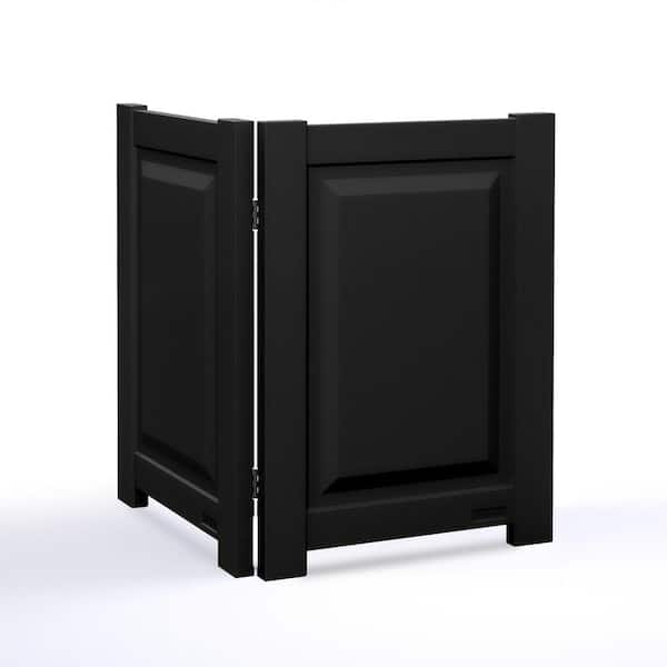 Nantucket 48 in. Black Polyethylene Privacy Panel