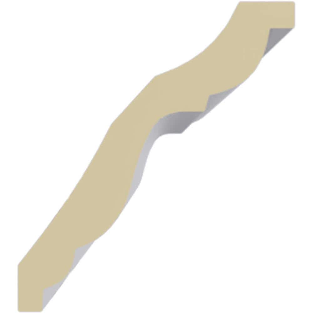 Queenstown Smooth White Polyurethane Crown Moulding