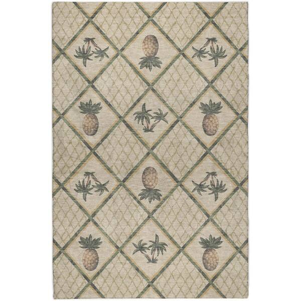 Dream Shag Premium Machine Washable Abstract ADS162 Palm 9 ft. x 12 ft. Area Rug