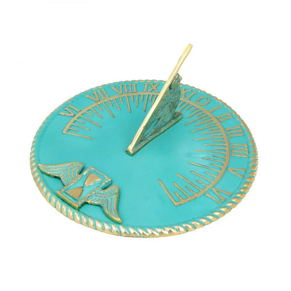 RENOVATORS SUPPLY MANUFACTURING Sundial Verdigris Solid Brass 10 in