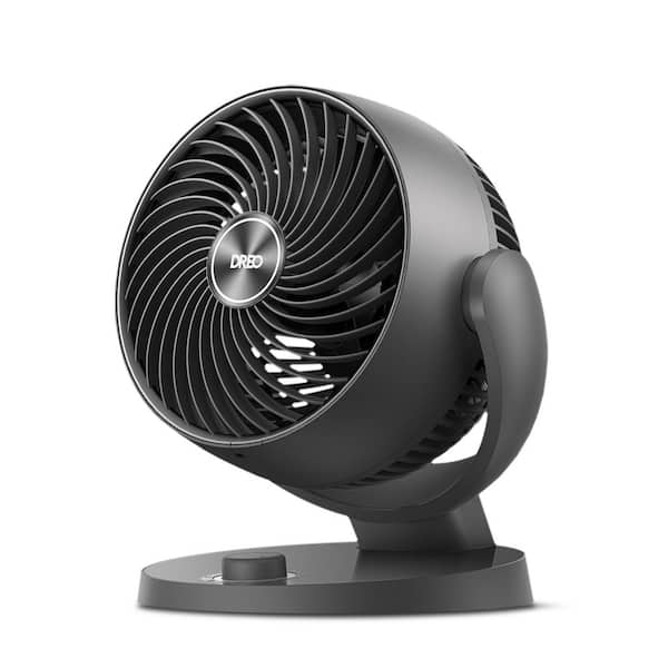 DREO 7 in. 3-Speed Air Circulator Desk Fan in Black with 70 ft