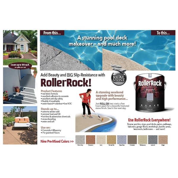 DAICH 1 Gal. Self-Priming LavaRock Gray Exterior Concrete Coating