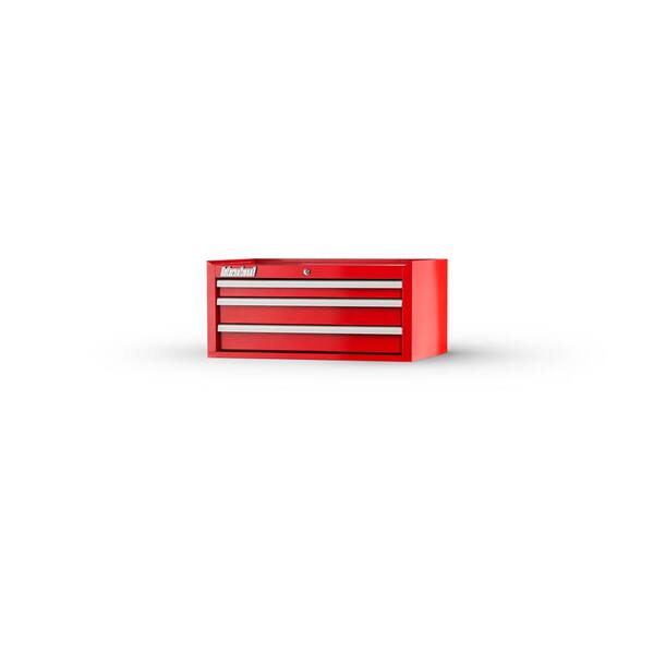 International Tech Series 27 in. 3-Drawer Middle Chest in Red