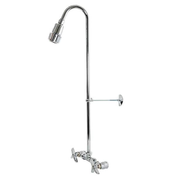 2 Handle 1 Spray Outdoor Exposed Shower, Outdoor Shower Faucet
