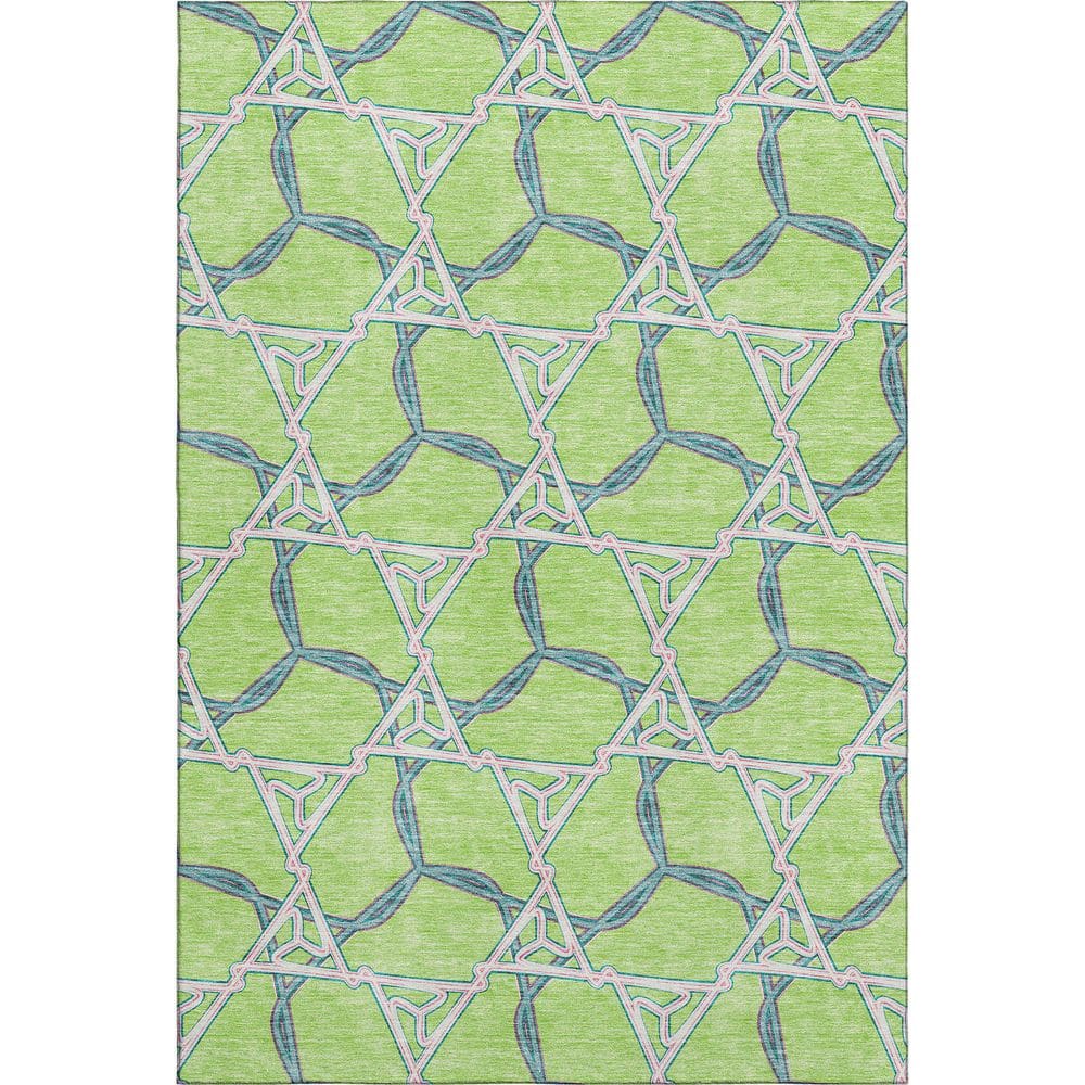 Addison Rugs Mayfield Premium Machine Washable Abstract AMF959 Lime 3 ...