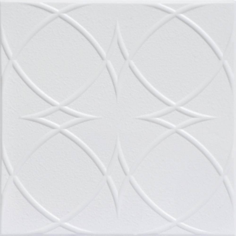 Ultra Pure White Textured Foam Ceiling Tile Pack