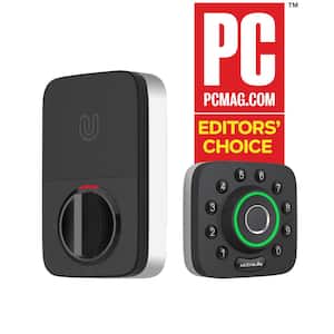 U-Bolt Pro 6-in-1 Bluetooth Enabled Fingerprint and Keypad Smart Lock Deadbolt Plus Bridge Wi-Fi Adapter