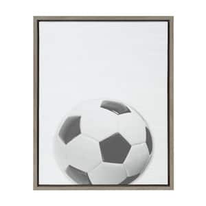 Sylvie "Soccer Ball Portrait" Framed Canvas Sports Wall Art 24 in. x 18 in.