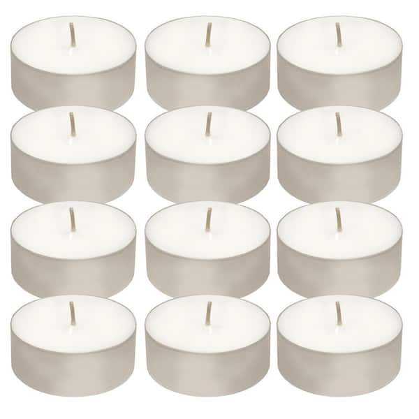 20-Pack Unscented Mega Oversized Clear Cup Tealight Candles with 9