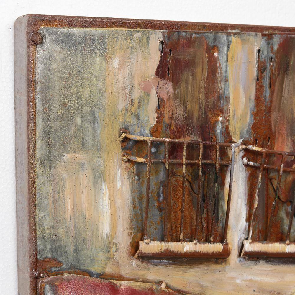 Solo in Paris Iron Hand Painted Dimensional Wall Art