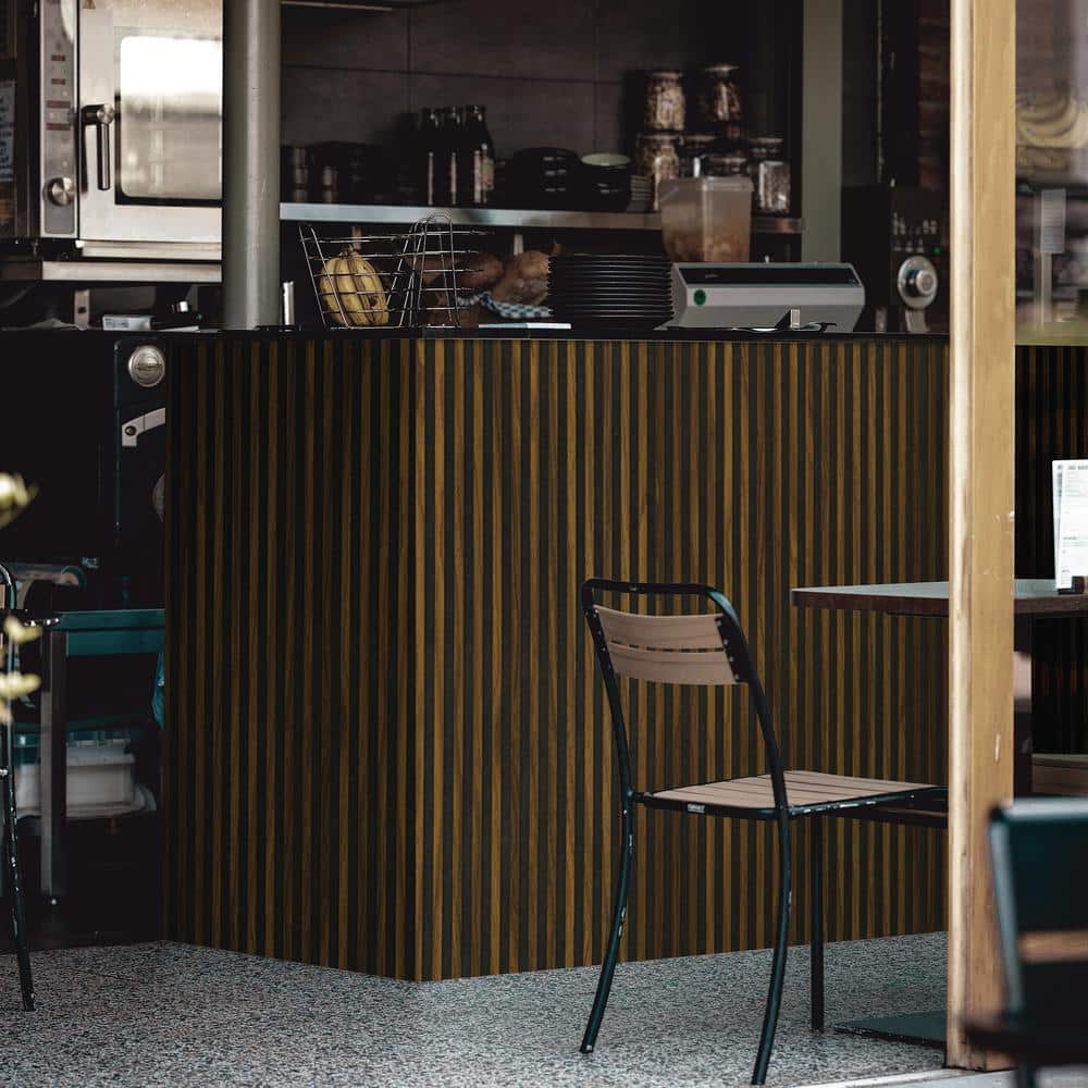 24" x 47.2" Brown Wood Slat Acoustic Wall Panels