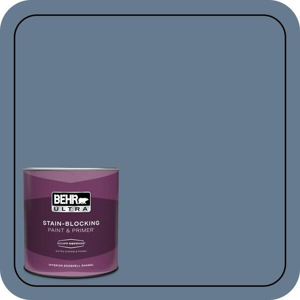 BEHR ULTRA 1 qt. #S510-5 Skinny Jeans Extra Durable Eggshell Enamel Interior Paint & Primer