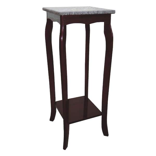 Unbranded Brown Marble Top Indoor Plant Stand