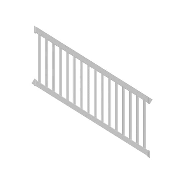 RDI Finyl Line 8 ft. x 42 in. H 28-Degree to 38-Degree Deck Top Stair Rail Kit in White