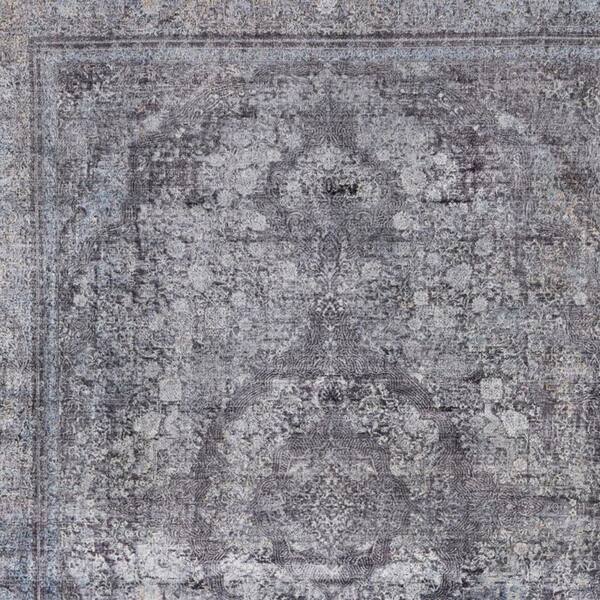 2 ft. x 3 ft. Gray, Silver Oriental Area Rug