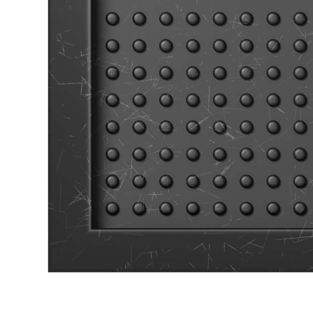 Black Rubber Non-Slip Outdoor Doormat 18" x 30"