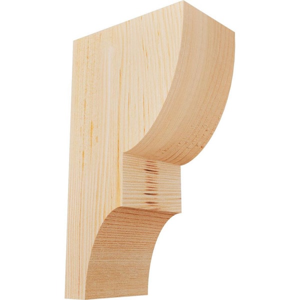 Ekena Millwork 3-1/2 in. x 6 in. x 10 in. Douglas Fir Ridgewood Smooth Corbel