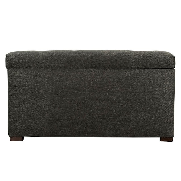 MJL Furniture Designs Angela Belfast Charcoal Button Tufted Upholstered Storage Trunk