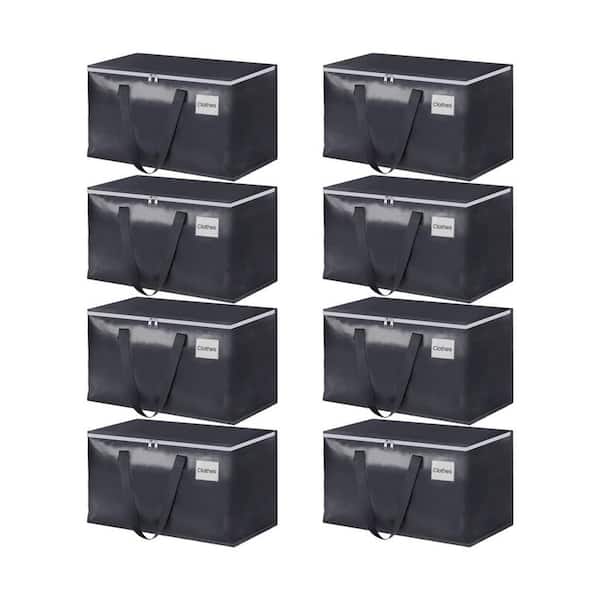 14.2 in. W x 28.7 in. D x 13.9 in. H Grey Outdoor Storage Cabinet for Toys, Clothing, Bedding, Move House (8-Pack)