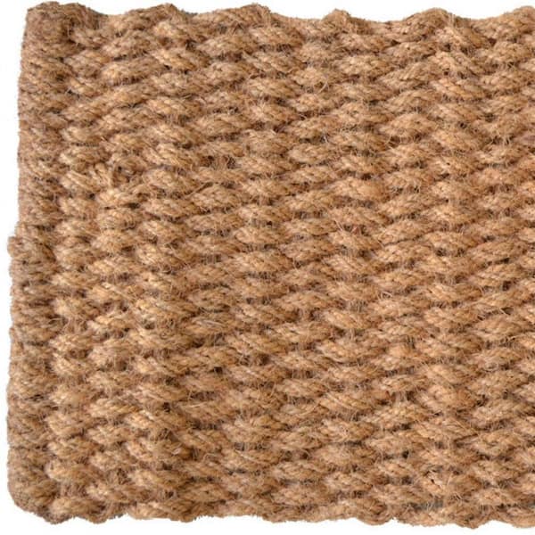 Brown 36 in. x 24 in. Coir Non-Slip Indoor/Outdoor Door Mat