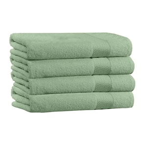 100% Cotton Quick Dry and Luxury Marine Green Bath Towels (Pack of 4)