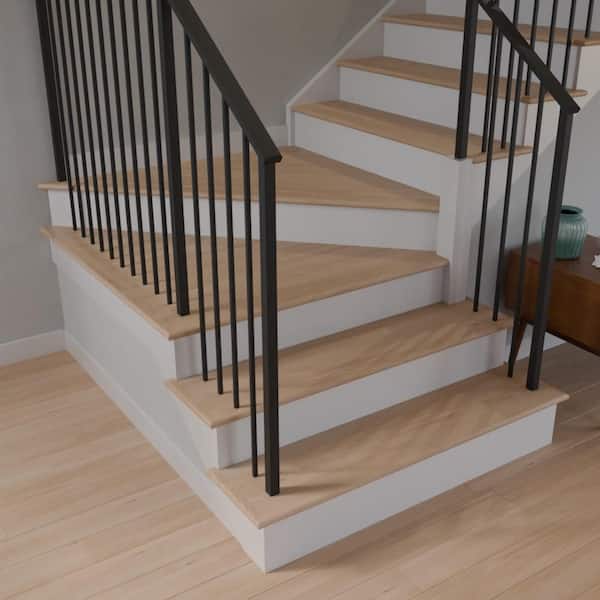 0.75 in. x 3.5 in. x 48 in. Unfinished White Oak Wood Stair Landing Tread