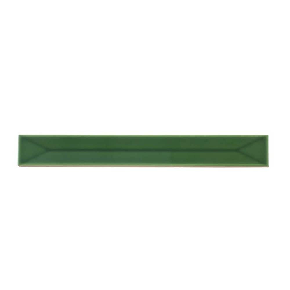 Horizonte 2 in. x 8 in. Glossy Forest Green Ceramic Deco Subway Wall Tile Sample price history on PriceWatchPro