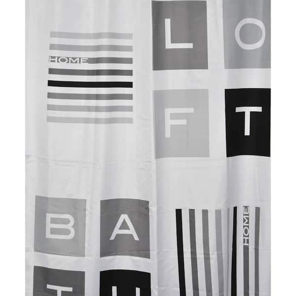 Unbranded 71 in. x 79 in. Peace and Loft Polyester Fabric Shower Curtain Multicolored