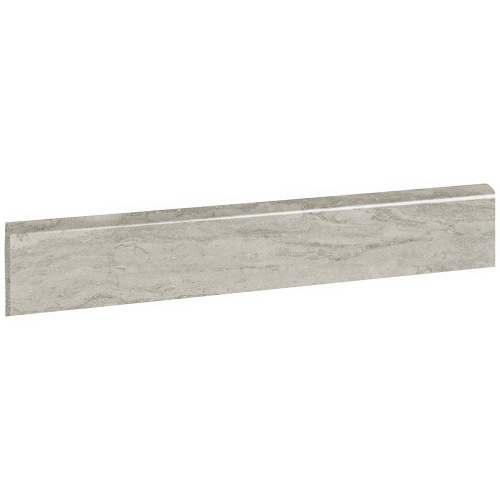 Essential Travertine Gray 2.24 in. x 23.50 in. Matte Porcelain Floor and Wall Bullnose Tile price history on PriceWatchPro