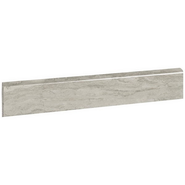 Ivy Hill Tile Essential Travertine Gray 2.24 in. x 23.50 in. Matte Porcelain Floor and Wall Bullnose Tile