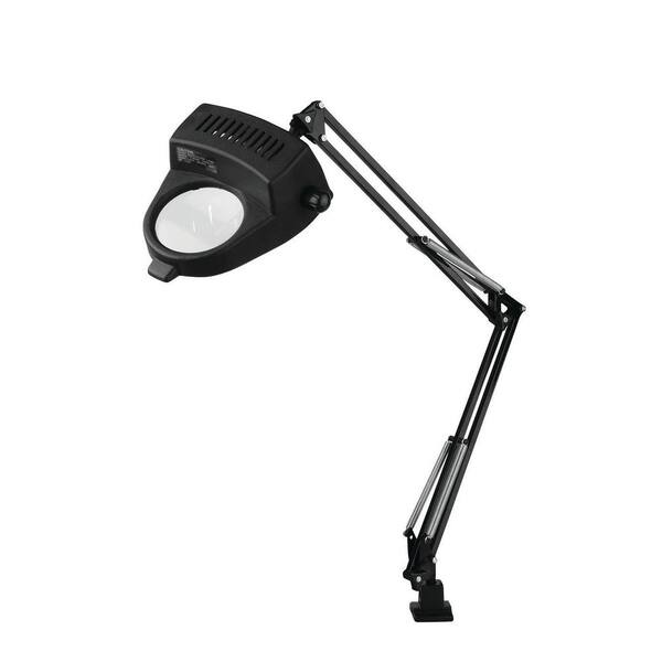 Illumine Designer Collection 30 in. Black Desk Lamp with Metal Shade