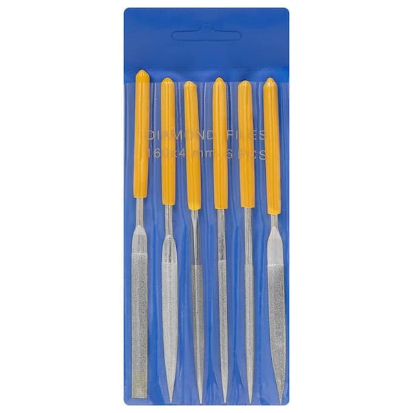 ZENPORT 6-Piece Diamond File Set Assorted Types, 6.25 in. Long