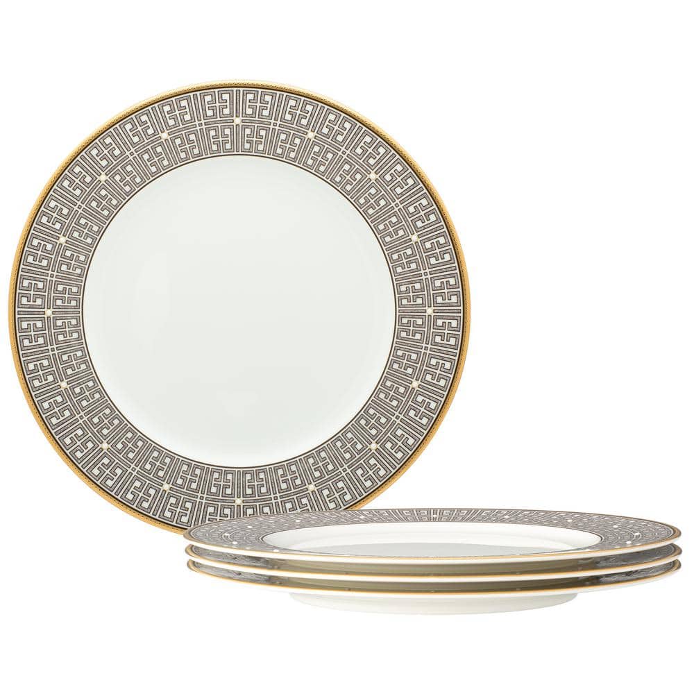 Noritake Infinity Bronze 11 in. (Bronze) Bone China Dinner Plates, (Set of 4)