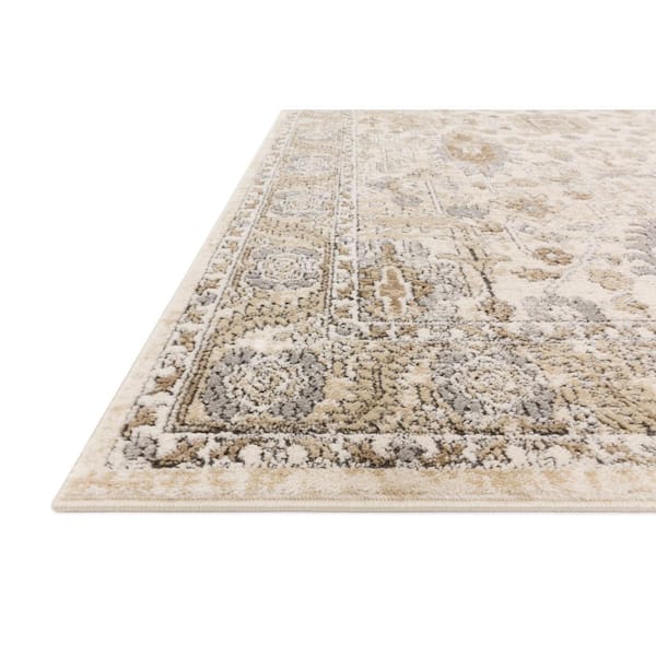 Teagan Ivory/Sand 1 ft. 6 in. x 1 ft. 6 in. Sample Traditional Area Rug