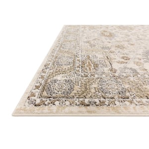 Teagan Ivory/Sand 2 ft. 8 in. x 4 ft. Traditional Area Rug