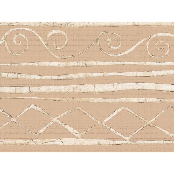 Falkirk Dandy II Beige Lines Abstract Peel and Stick Wallpaper Border