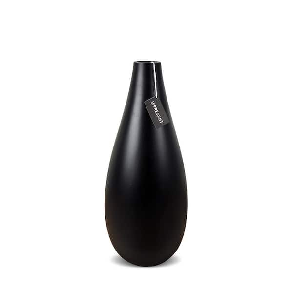 Unbranded Drop Slim Short Ceramic Vase In White Matte 15.7 in. Height