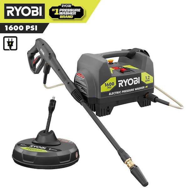 RYOBI 1600 PSI 1.2 GPM Electric Pressure Washer with 12 in. Surface Cleaner