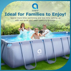 Avenli 18 ft.ot x 39.5 in. U Frame Rectangle Above Ground Swimming Pool