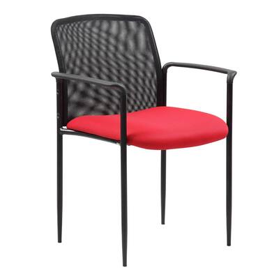 24 in. Width Big and Tall Red Mesh Guest Office Chair