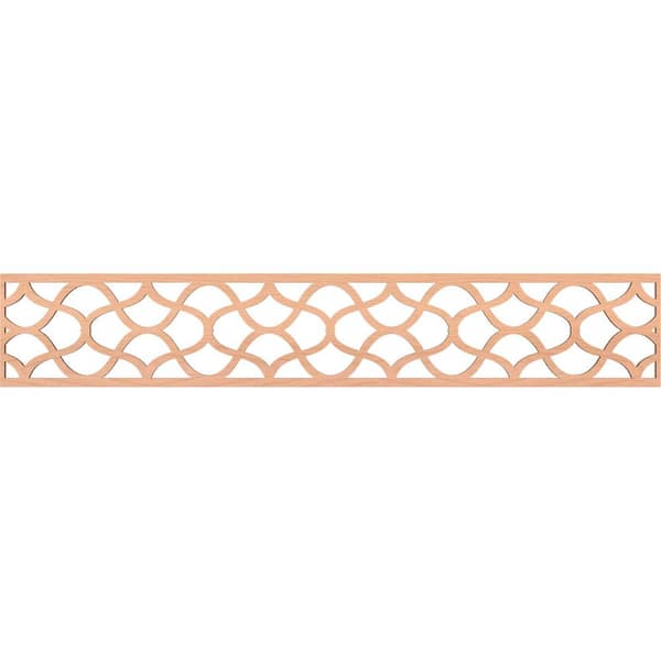 Ekena Millwork Resort Fretwork 0.25 in. D x 46.625 in. W x 8 in. L Alder Wood Panel Moulding
