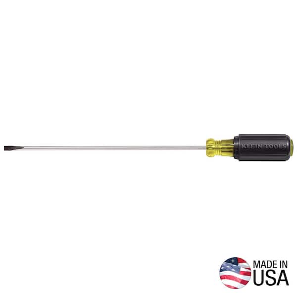 3/16 in. Cabinet-Tip Flat Head Screwdriver with 8 in. Round Shank-Cushion Grip Handle